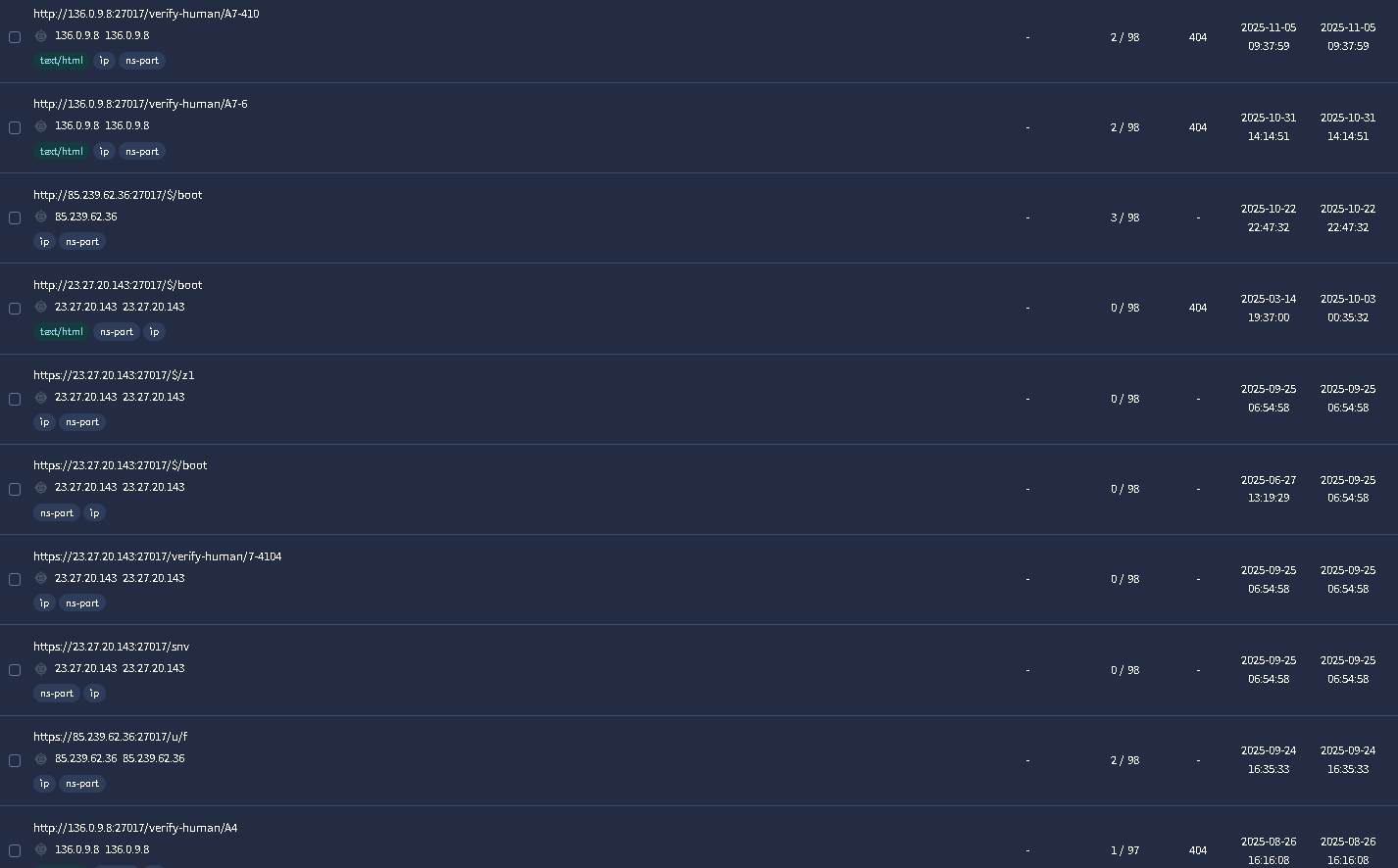HTTP API URLs search results